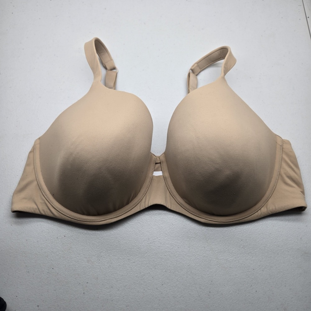Ambrielle Women Bra 44DDD Beige Super Soft Full Coverage T Shirt Underwired